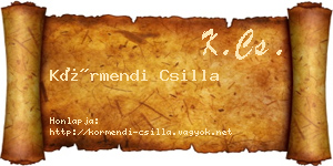 Körmendi Csilla névjegykártya